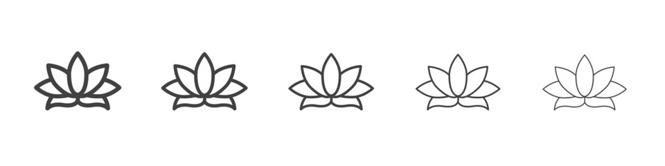 Lotus Icon Line graphics illustration symbol