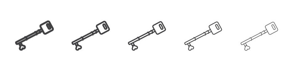 Love key icon Line graphics illustration symbol