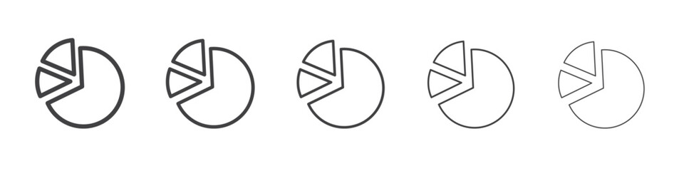 Market share icon Line graphics illustration symbol