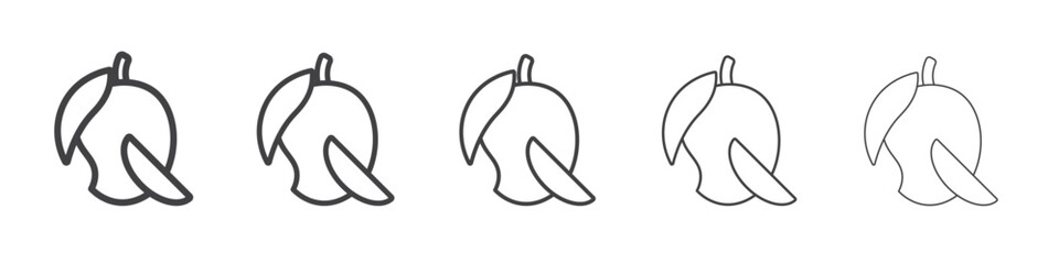 Mango icon Line graphics illustration symbol