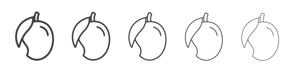 Mango icon Line graphics illustration symbol