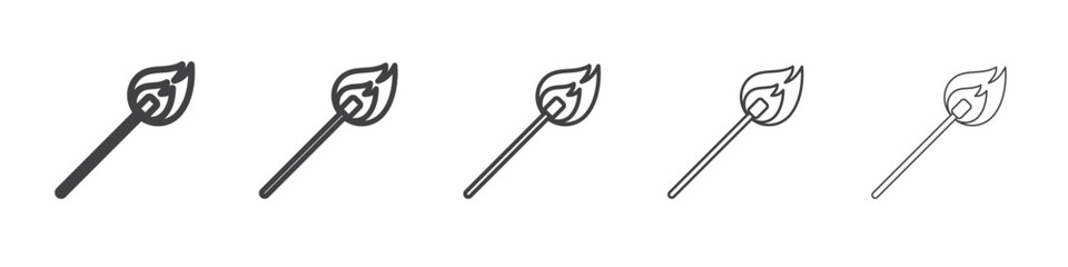 Matches icon Line graphics illustration symbol
