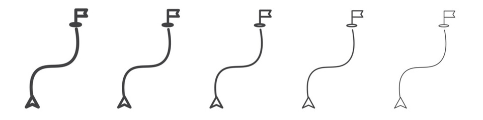 Mission Path icon Line graphics illustration symbol