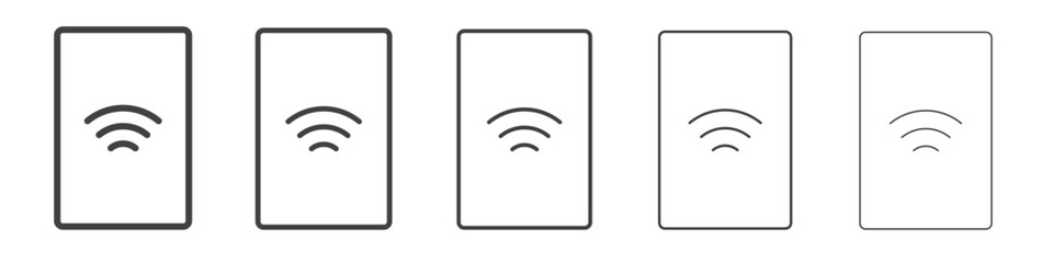 Mobile Internet icon Line graphics illustration symbol