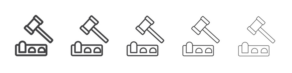 Mole Game Whack icon Line graphics illustration symbol