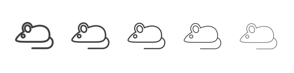 Mouse animal icon Line graphics illustration symbol