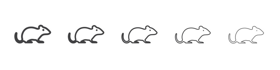 mouse animal icon Line graphics illustration symbol