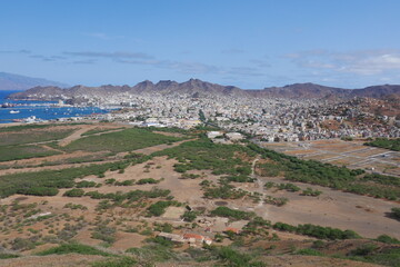 Landschaft mit Blick auf Mindelo auf São Vicente Kap Verde