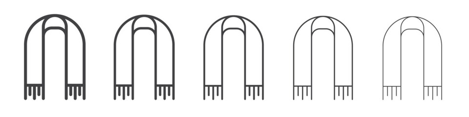 Muffler icon Line graphics illustration symbol