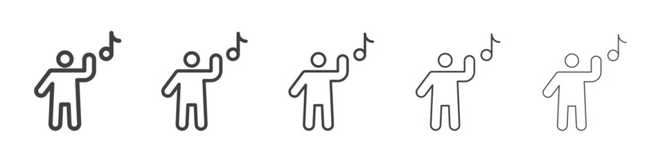 Music conductor icon Line graphics illustration symbol