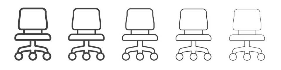 Office chair icon Line graphics illustration symbol