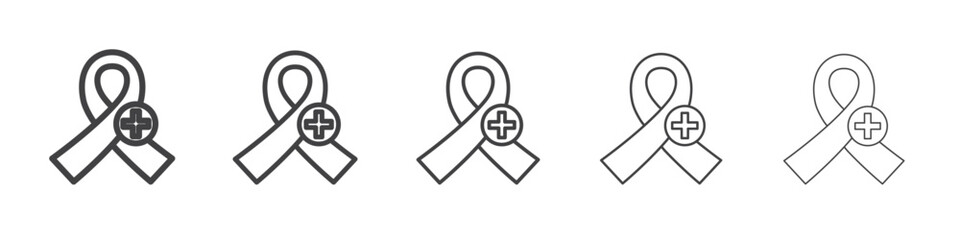 Oncology department icon Line graphics illustration symbol