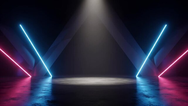 Abstract Neon Light Stage