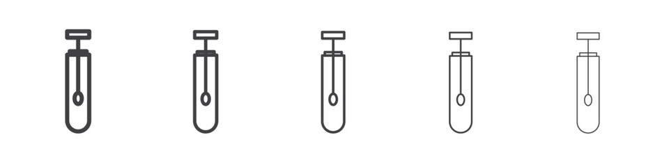 PCR test icon Line graphics illustration symbol