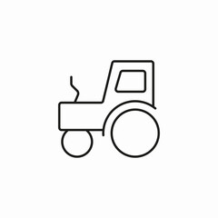 agricultural farm tractor icon sign vector