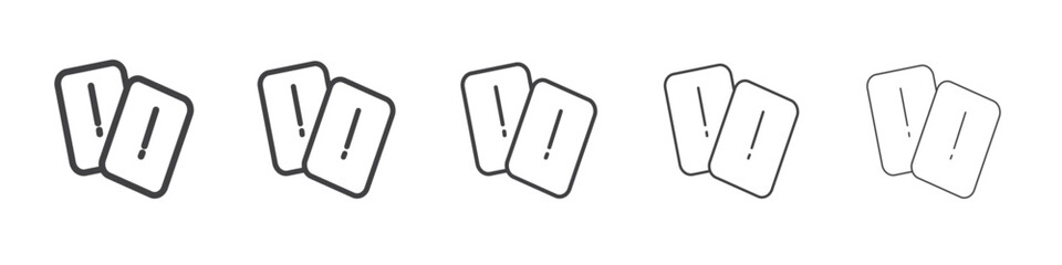 Penalty card sport icon Line graphics illustration symbol