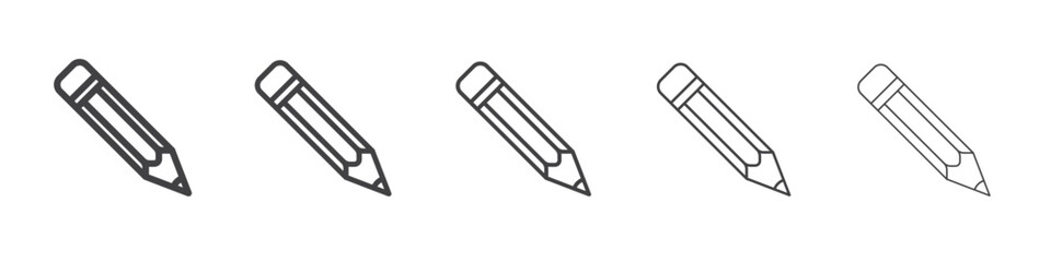Pencil icon Line graphics illustration symbol