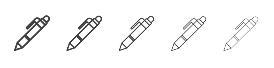 Pen icon Line graphics illustration symbol