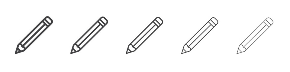 Pencil icon Line graphics illustration symbol