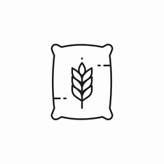 bag of grain icon sign vector