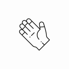 open man hand icon sign vector