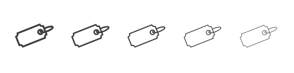 Price tag icon Line graphics illustration symbol