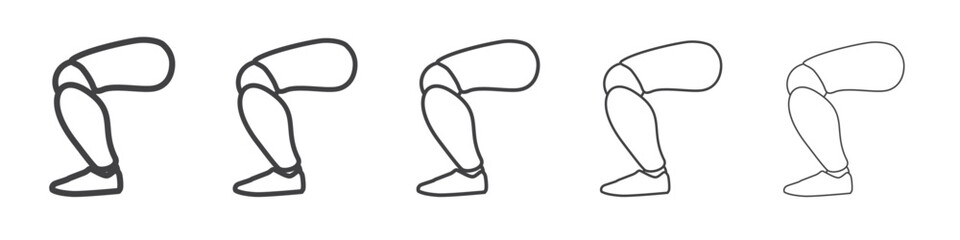 Prosthetic leg icon Line graphics illustration symbol