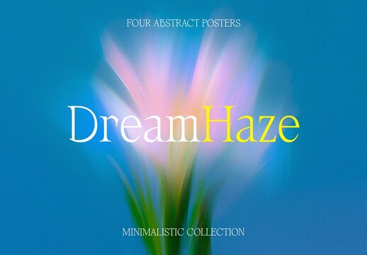 Dream Haze Abstract Flower Posters