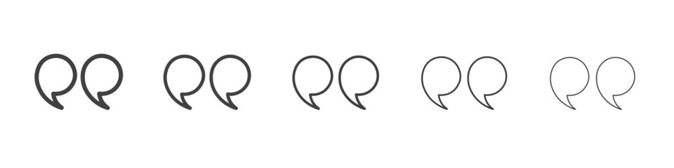 Quote icon Line graphics illustration symbol
