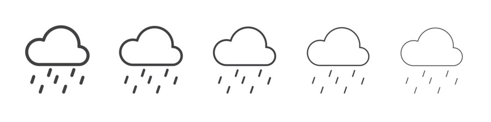 Rain icon Line graphics illustration symbol