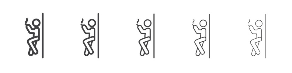 Rainbow LGBT flag icon Line graphics illustration symbol