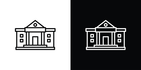 City hall icon logo element. Vector illustration. EPS10