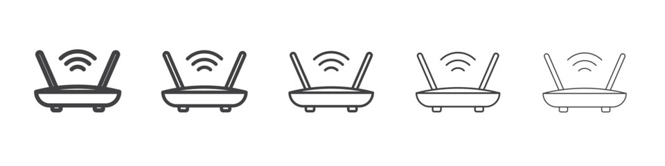 router icon Line graphics illustration symbol
