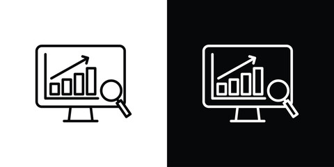Data Analysing icon logo element. Vector illustration. EPS10