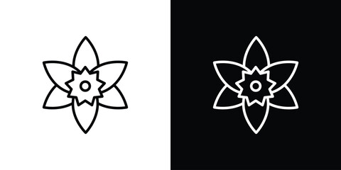 Daffodil icon logo element. Vector illustration. EPS10
