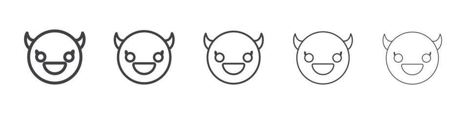 satan evil icon Line graphics illustration symbol