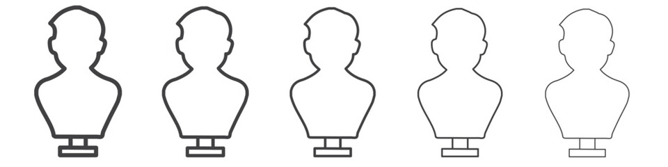 Sculptor icon Line graphics illustration symbol