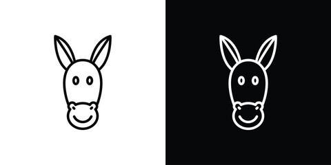 Donkey icon logo element. Vector illustration. EPS10