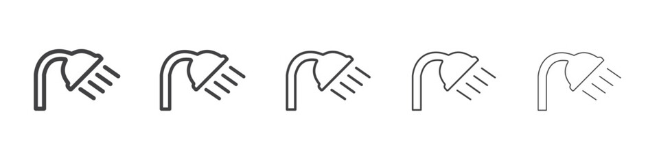 Shower icon Line graphics illustration symbol