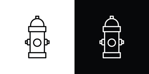 Fire hydrant icon logo element. Vector illustration. EPS10