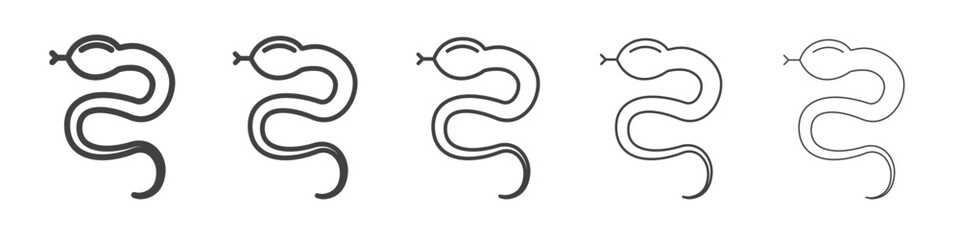 Snake icon Line graphics illustration symbol