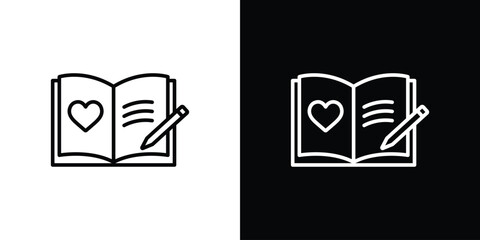 Guests book icon logo element. Vector illustration. EPS10