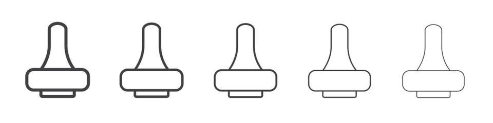 stamp icon Line graphics illustration symbol