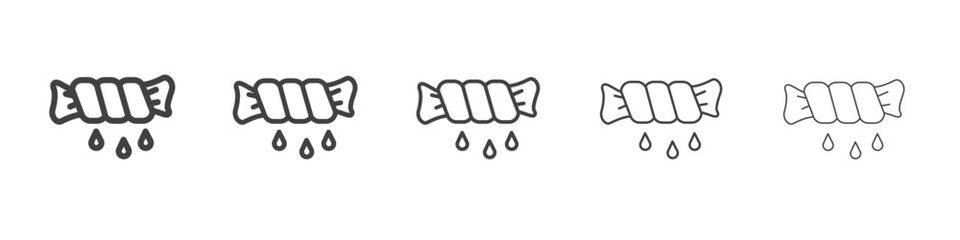 squeeze wet laundry icon Line graphics illustration symbol