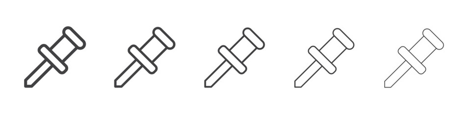 sticky pin icon Line graphics illustration symbol