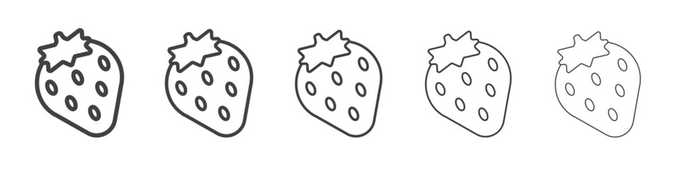 strawberry icon Line graphics illustration symbol
