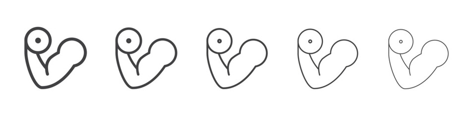 strength training icon Line graphics illustration symbol