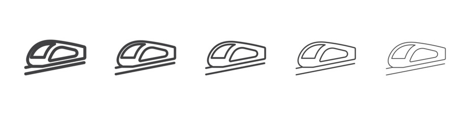 Subway high speed train icon Line graphics illustration symbol