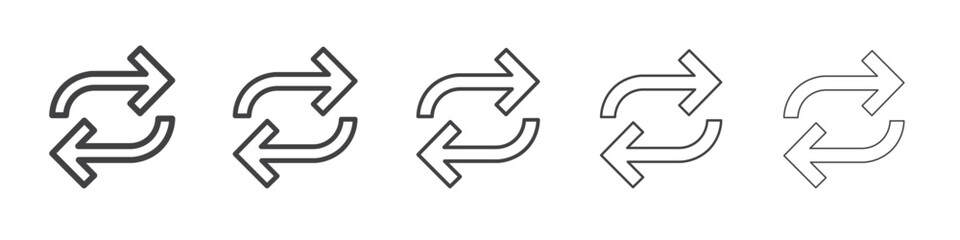 Synchronization icon Line graphics illustration symbol