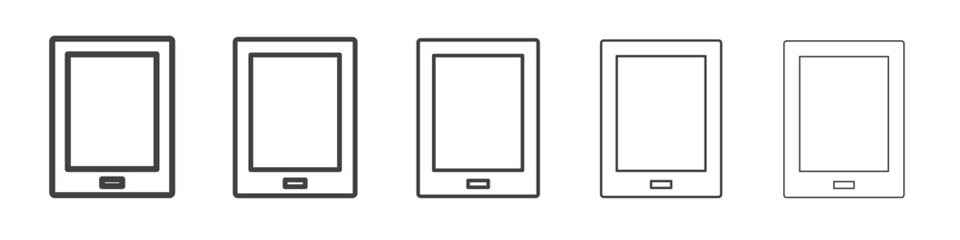 Tablet icon Line graphics illustration symbol